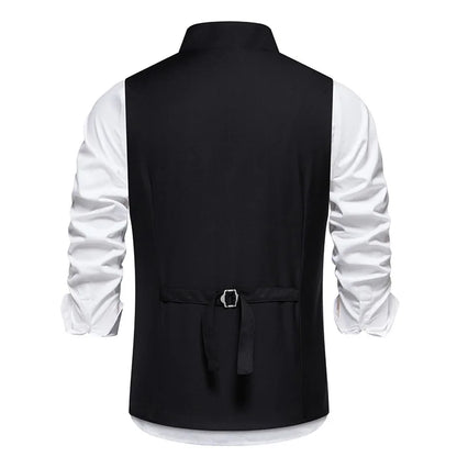 Men's Suit Vest Single Breasted Formal Waistcoat for Men Black Gray Wedding Business