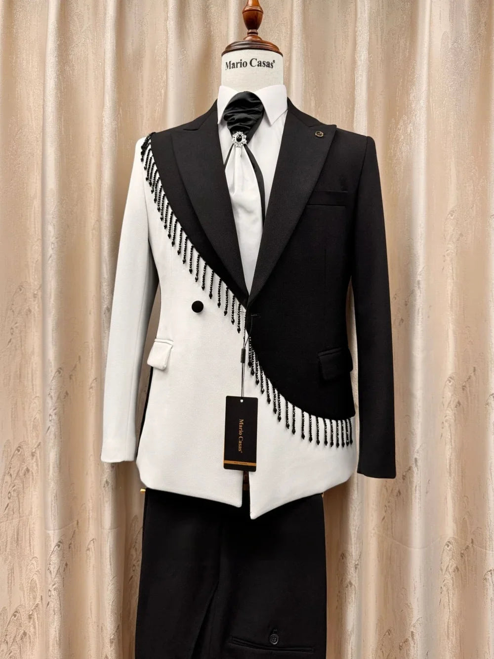New Men's Jacquard Suit Set 3 Pieces Banquet Party Wear Chic Formal Shawl Lapel Suits For Men Classy Handsome Tuxedo XS-4XL