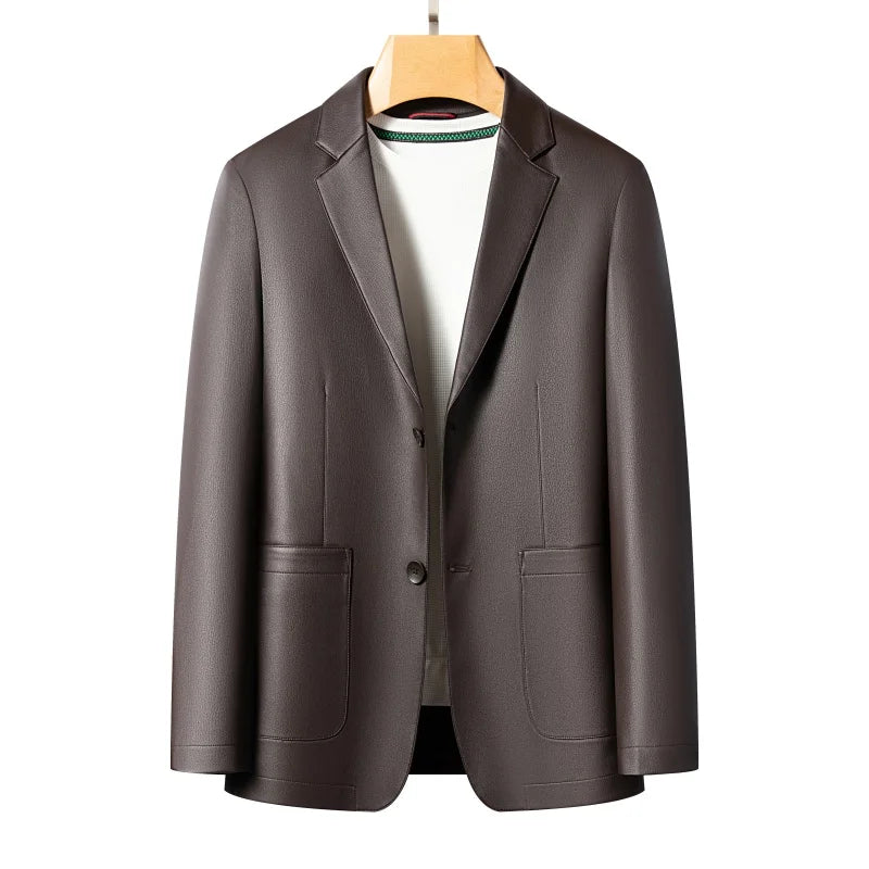 Men's Smart Casual Blazer – Single-Breasted Slim Fit Suit Jacket for Spring & Autumn