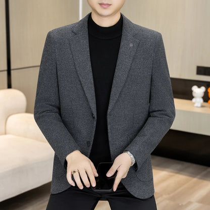 High-Quality Fashionable Autumn Winter New Design Casual Men's Suit Jacket Trendy Versatile Outerwear for Business And Casual We