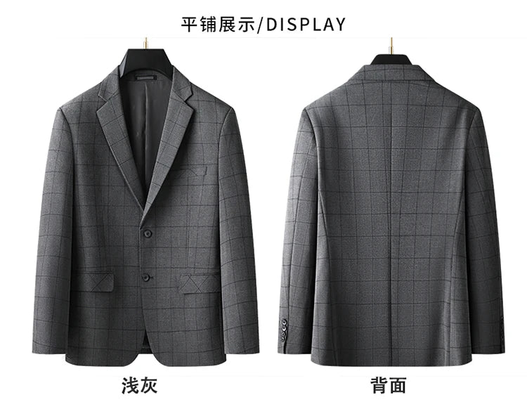 Fashionable Middle-Aged Large Size Suit XL-9XL Handsome Banquet High Quality Business Casual Loose Fit Jacket for plus Size Men