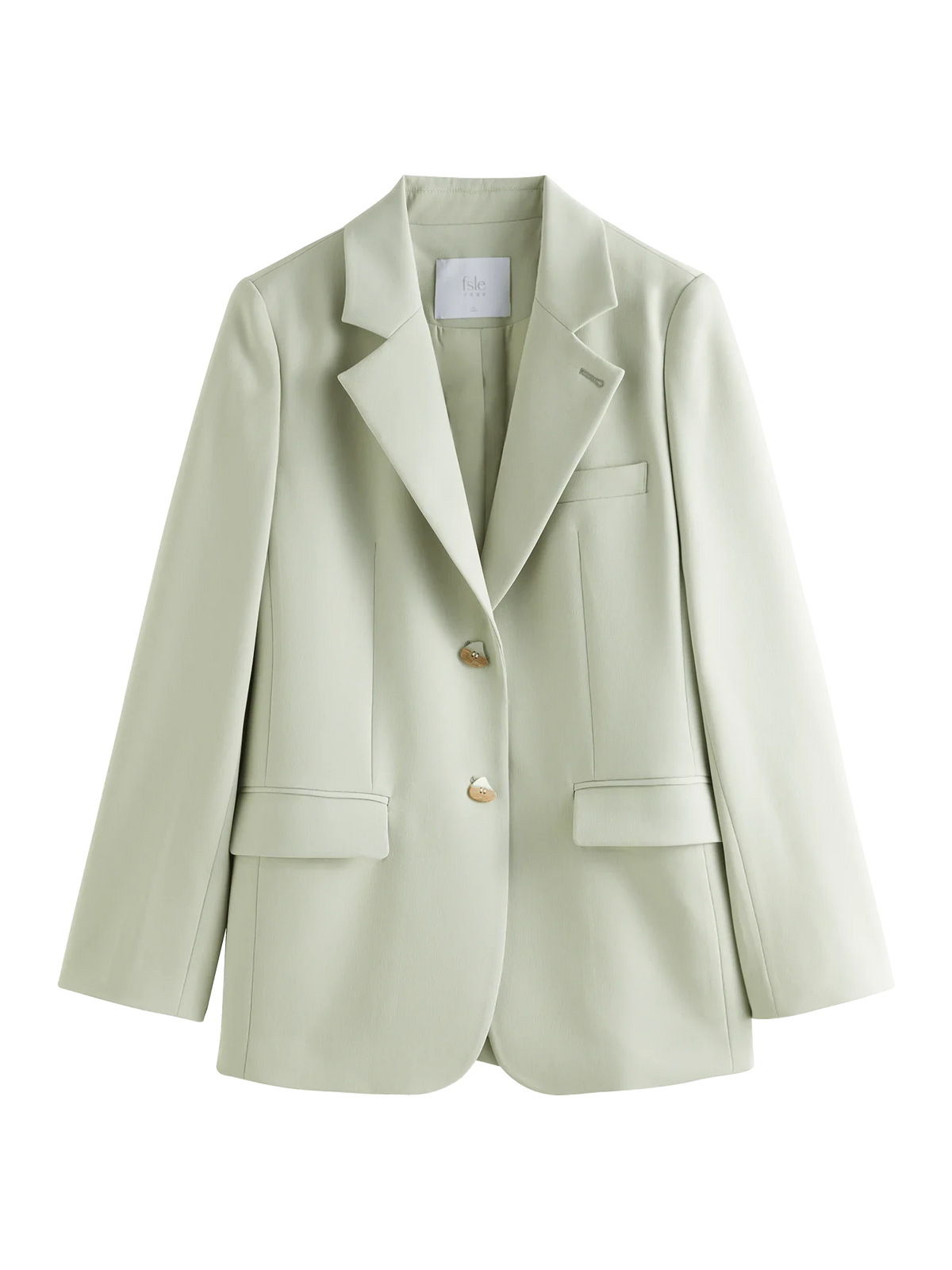 Versatile Elegant Style Blazer Jacket for Women 2025 New Arrival Unique Design Office Loose Top Green Chic Coat 25FS11075