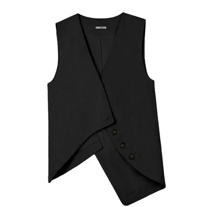 Summer Women High End Suit Sleeveless Outwear Spring Female Casual Waistcoat Jacket Korean Ladies Fashion Solid Color Vest Coat
