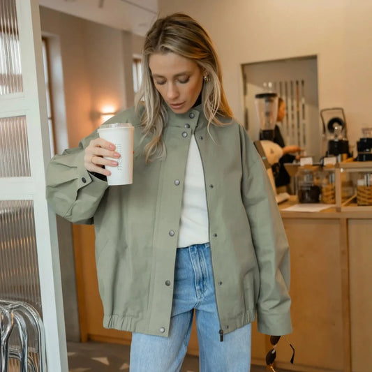 Fall,Winter,European,Clothes,100% Cotton,Coat,Chic,Sexy,Zipper,Button,Women,Tops,Long Sleeve,Casual,Workwear Jacket,2026,6722001