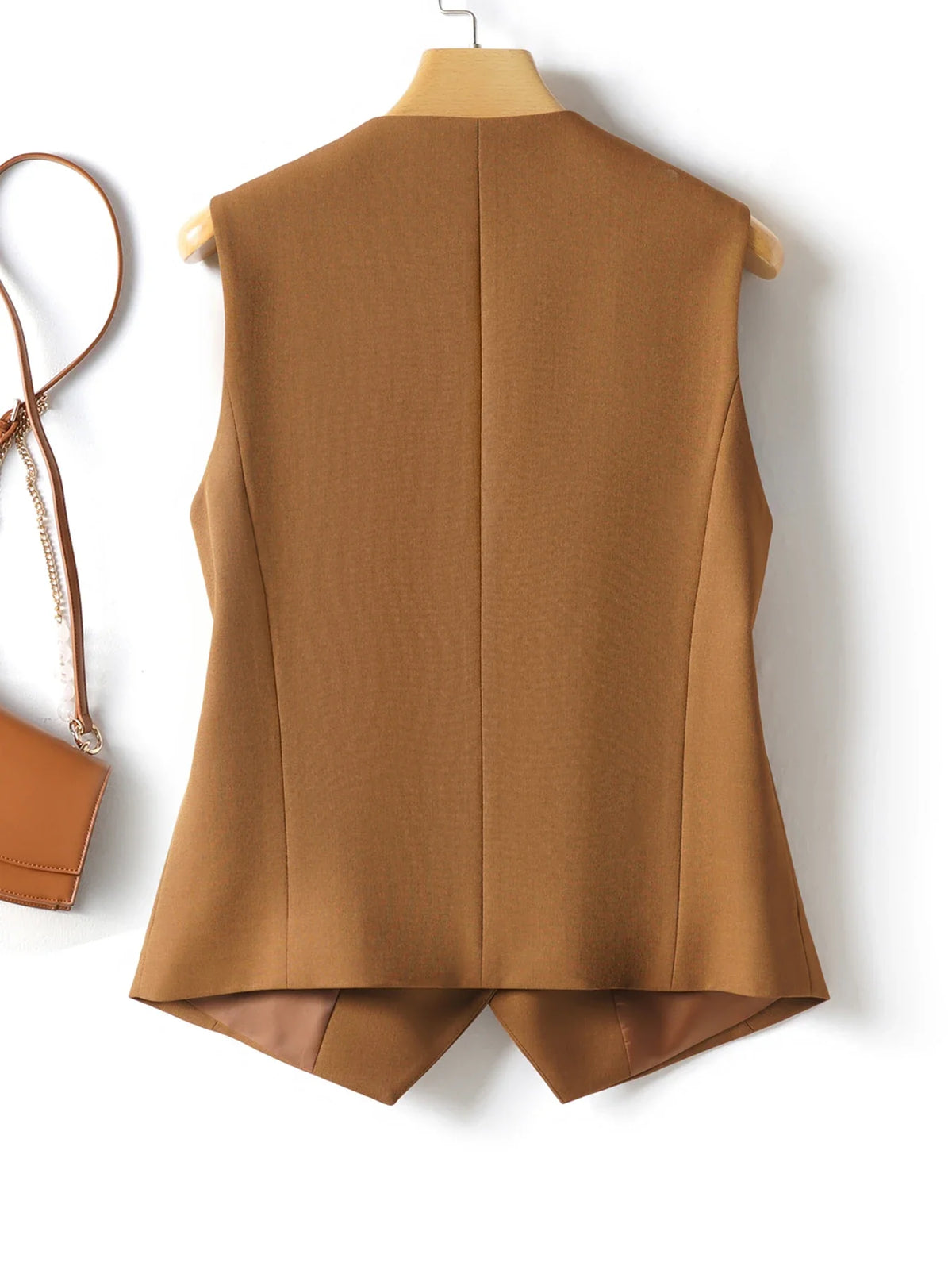 Single-Breasted Layered Suit Vest for Women Suitable for Spring and Autumn Can Be Worn as an Inner or Outer Layer Stylish Off
