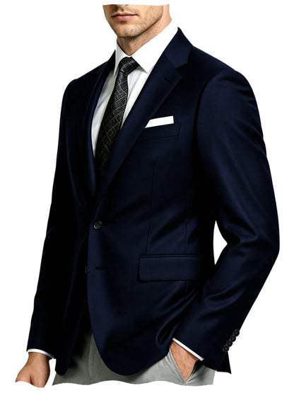 Men's Suit Jacket Single Button Slim Fit Notch Lapel for Wedding, Prom and Business
