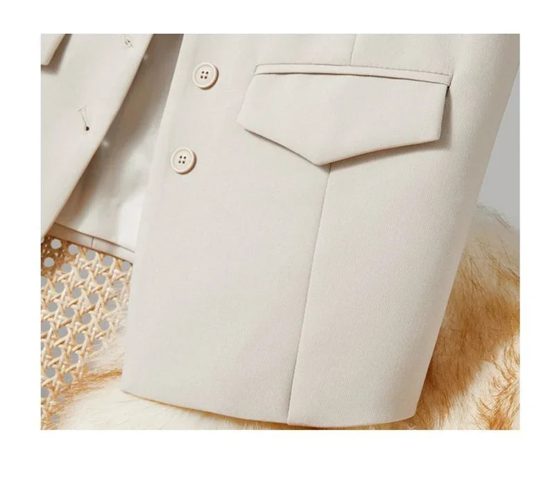2025 New Women's Blazer High End Casual Vest Waistcoat Female Commuting Slimming Collar Less Sleeveless Short Suit Jacket Lined
