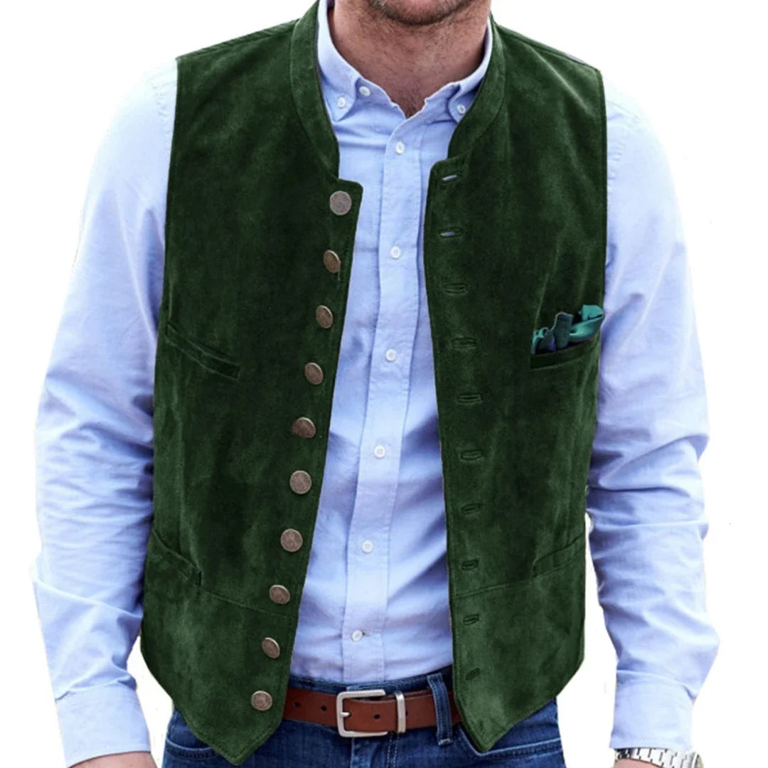 Men's Formal Vest Single-Breasted Sleeveless Waistcoat for Business & Daily Wear – Multiple Colors