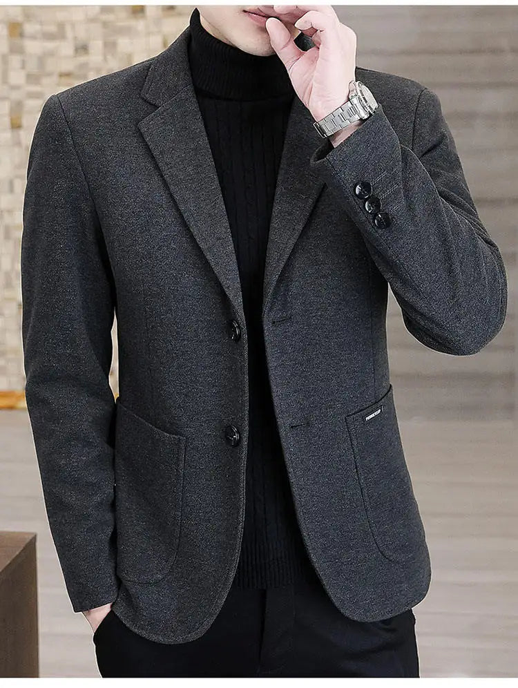 Blazer  New Stylish and Slimming Middle-aged Business Casual Solid-color Wedding Banquet Host Men Outdoor Performance Blazer