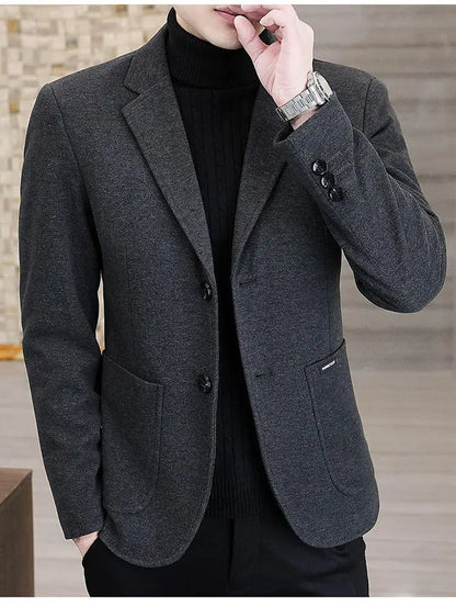 Blazer  New Stylish and Slimming Middle-aged Business Casual Solid-color Wedding Banquet Host Men Outdoor Performance Blazer