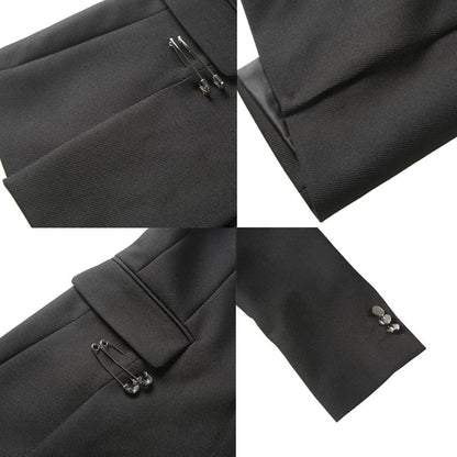 Autumn Pin Decoration Men Blazers Casual Suit Jacket Single Breasted Streetwear Social Business Dress Coat Wedding Groom Jacket