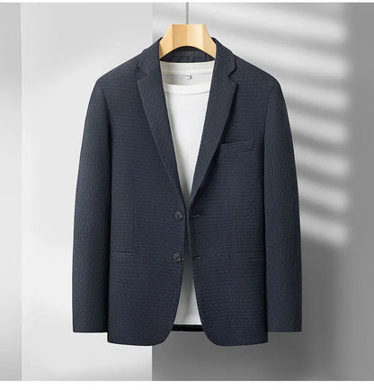 2025 Men's High-End Boutique Wool Suit Casual Business Top Coat Fashion Gentleman Party Four Seasons Elegant Tailored Suit