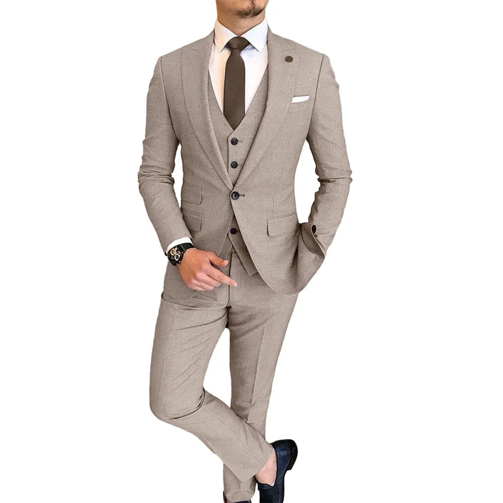 Men's Slim Fit Single Breasted Suit for Weddings, Graduation & Smart Casual Wear – Multi-Color
