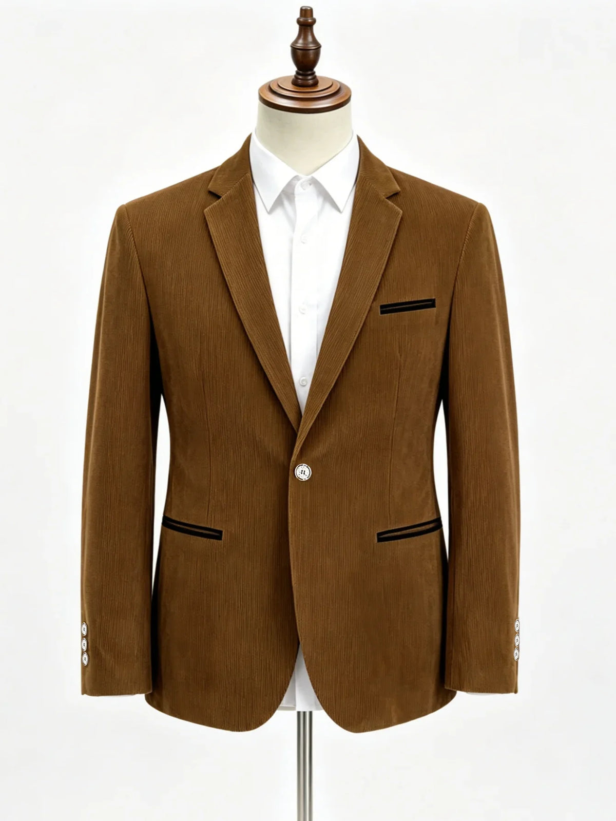 Luxury Men Velvet Blazer Jacket Slim Fit Two Button Lapel Casual Sport Coat Elegant Wedding Dinner Party Outerwear