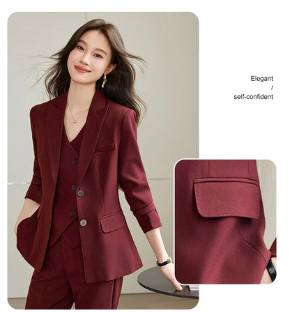 Fashionable Business Women's Outfit High-Quality Two-Piece Set Pants + Suit Jacket Unique Elegance New 2026 Collection