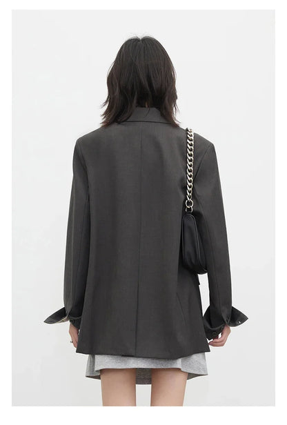 New Women Blazers Coat Loose Casual Plus Size Office Ladies Suit Jacket Spring Autumn 2026 Female Overcoat