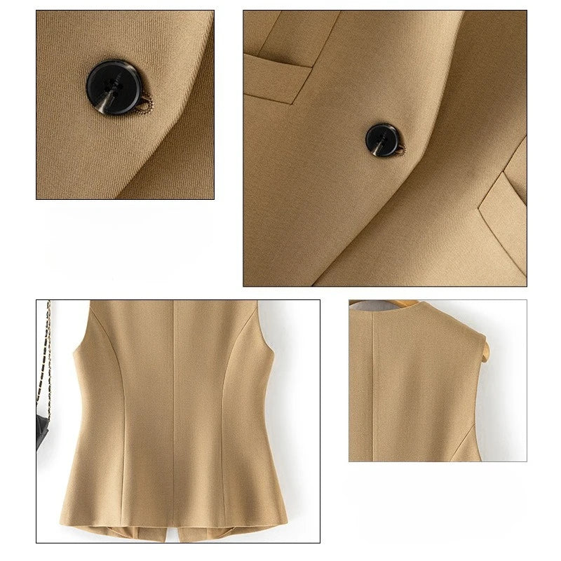 Women's Vest 2026 Spring Autumn Sleeveless Short Jacket New Commuter Versatile Female Waistcoat Tops Outerwear Chaleco Mujer