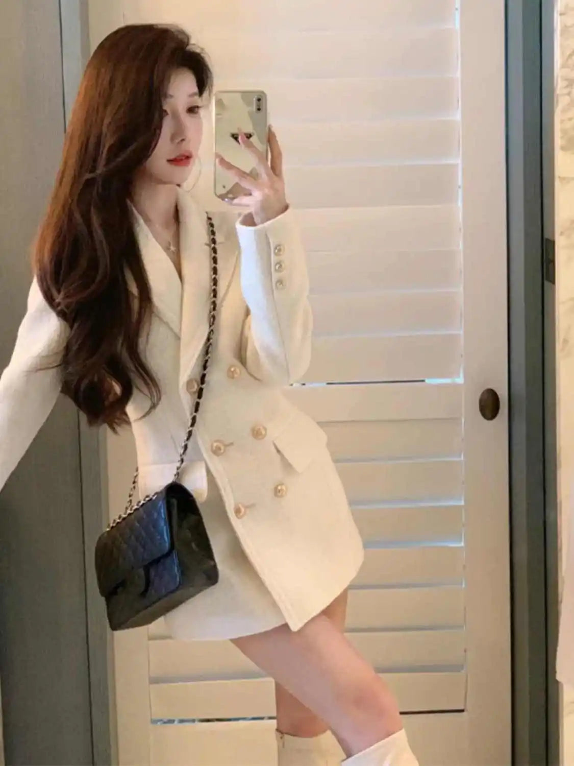Plus Size Woolen Suit Jacket Korean Style Waist-Cinching Rich Girl Little Fragrance Style Spring 2025 Women's Fashion Coat