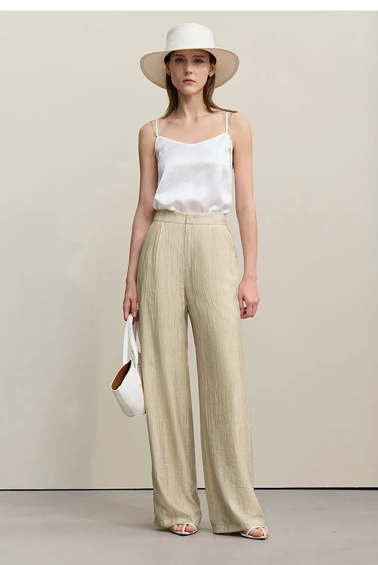 Women's Jacket 2026 Summer New Loose Casual V-neck Single Button Blazer Separate Versatile Wide-leg Women Trousers 12621092