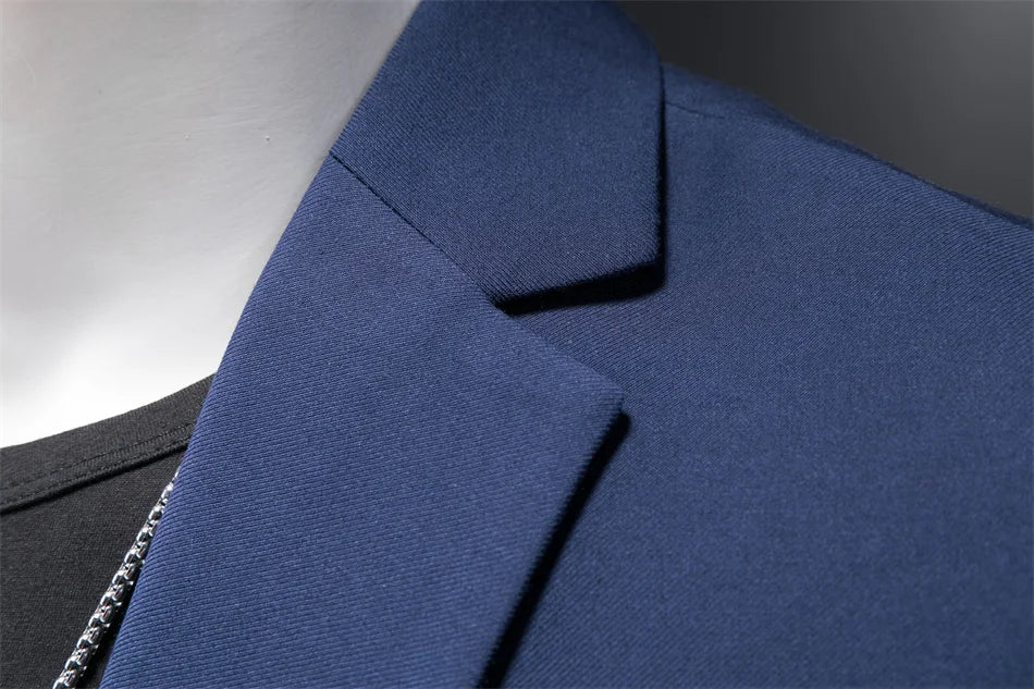 15 Color Fashion Mens Suit Jacket High Quality Slim Fit Solid Color Casual Business Mens Blazers Formal Office Wedding Suit Tops