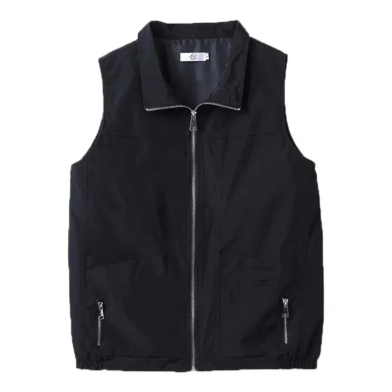 Spring Autumn Women's Vest Jacket Coats 2025 New Solid Sleeveless Jacket Female Waistcoat Casual Tops Outerwear Chaleco Mujer