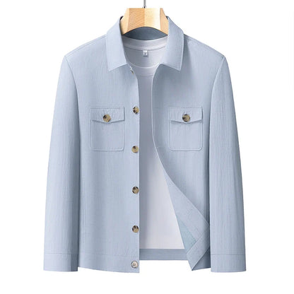 Outdoor Linen Men Jacket Fashionable and Casual for Camping, Fishing, Hiking, Driving and Photography Trips, Lightweight Jacket