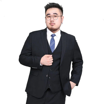 Men's Suit Vest Plus Size Single-Breasted Waistcoat Black Smart Casual Wedding Business