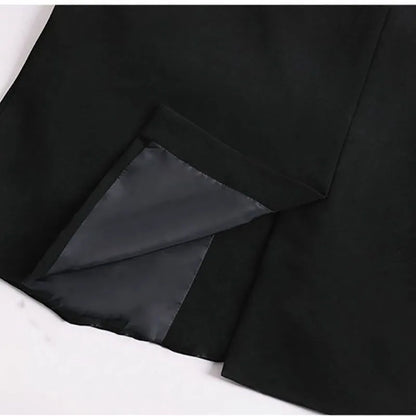 Spring Autumn Ladies Solid Sleeveless Vest Jacket Feminine V-neck Blazer Waistcoat Tops Coat Korean Women Fashion Leisure Suit