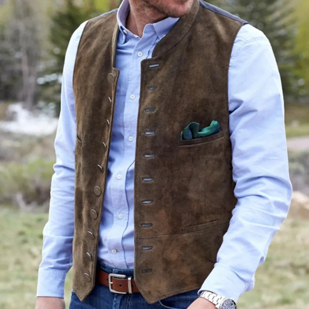 Men's Formal Vest Single-Breasted Sleeveless Waistcoat for Business & Daily Wear – Multiple Colors