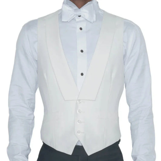 Men Vest Single Breasted Lapel Waistcoat for Wedding Business and Formal Events