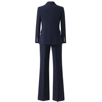 Chic Business Elegant Woman Suits Two Pieces New Matching Sets Blazer Pants Lady Outfit Classic Formal Clothes Office Work