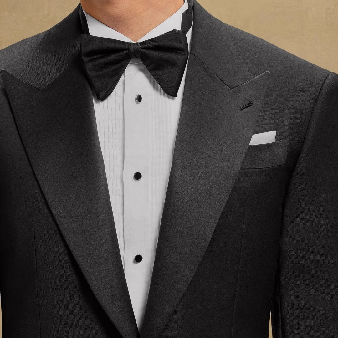 Men Suit Black 2 Pieces Single Button Bright Lapel For Wedding Groom Birthday Banquet Party Business Work Office Jacket Pants