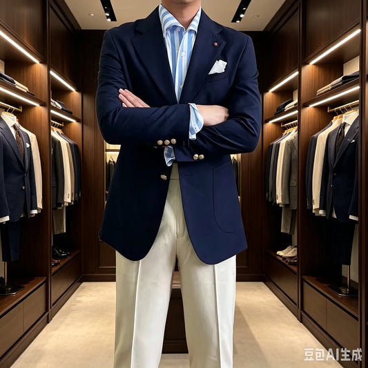 1 Pieces Slim Fit Blazer Wide Shawl Lapel Luxury Men Suit Custom Made Tuxedo Gold Button Suit For Mens Groom's Wedding