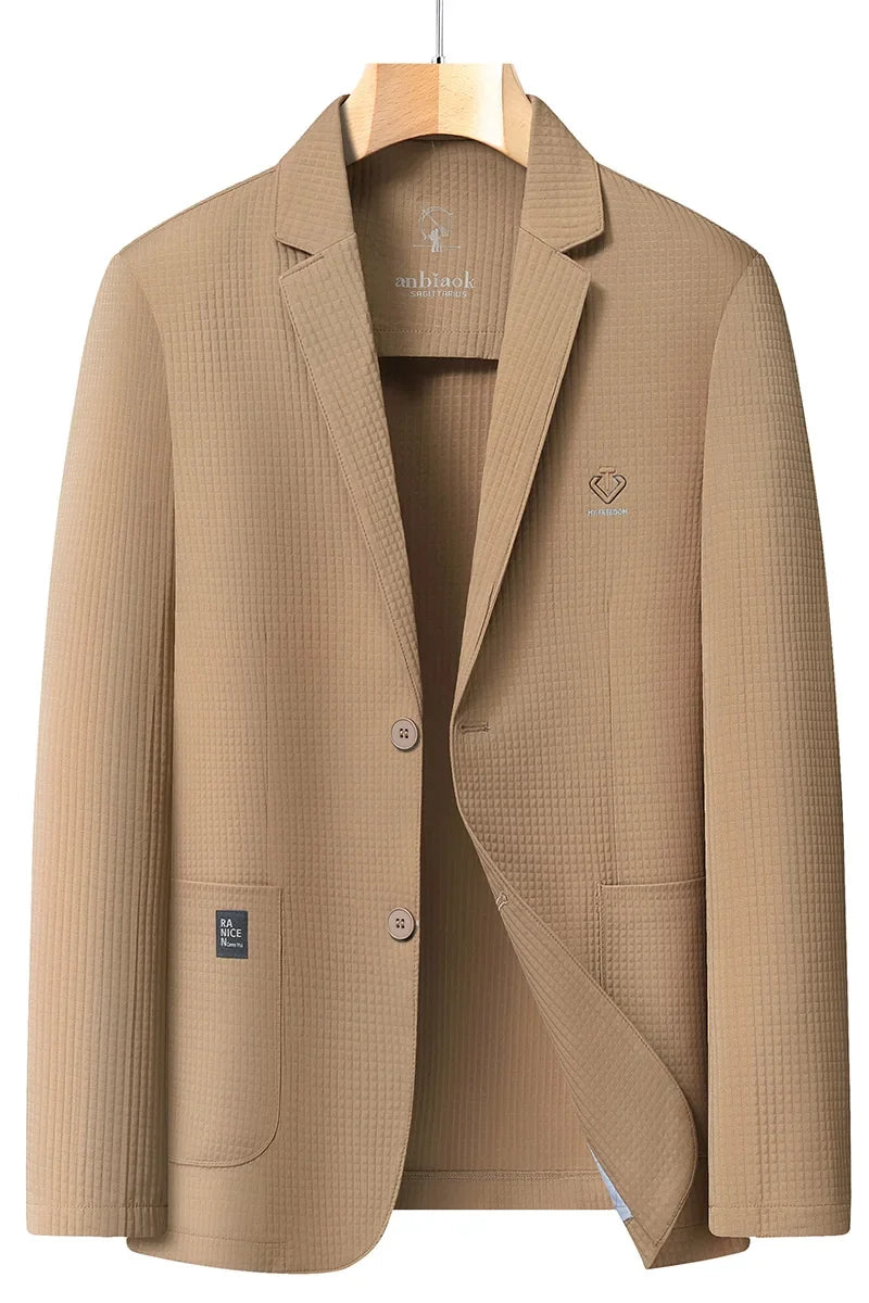 2026 New men fashion Sun Protection Clothing Trend Summer Men's Skin Clothing Solid Color blazer thin coat for male M-4XL