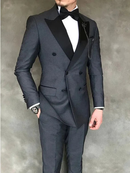 Terno Masculinos Completo Men Suits Single Breasted Africa Blazer 2 Pcs Jacket Pants Costume Hombres Wedding Regular Outfits