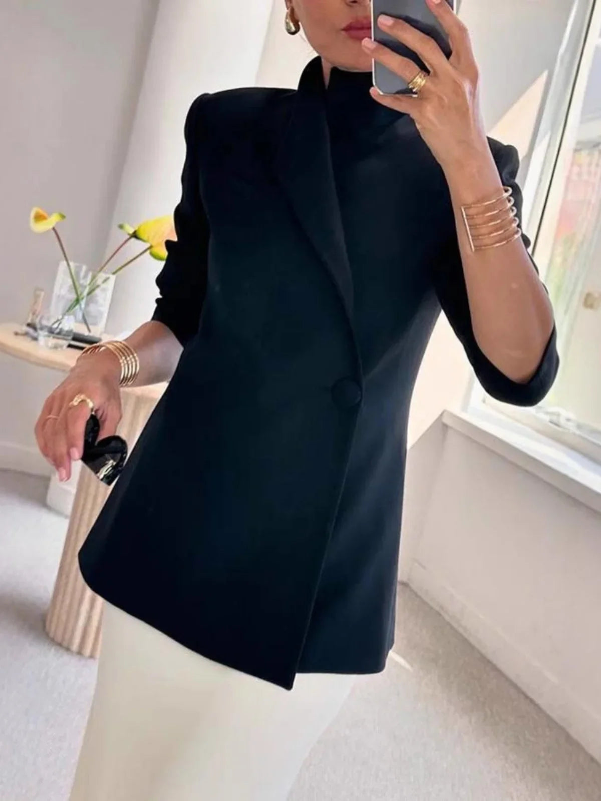 Street Style Loose Fit Long Sleeve Casual Suit Jacket Fashionable Autumn Winter Outerwear for Women