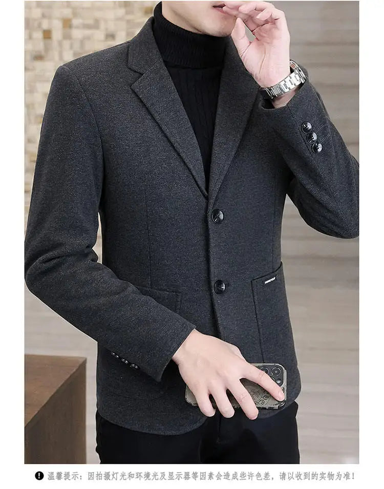 Blazer  New Stylish and Slimming Middle-aged Business Casual Solid-color Wedding Banquet Host Men Outdoor Performance Blazer