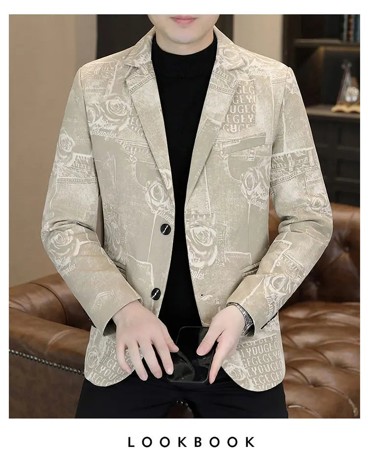 Men's Casual Business Blazer – Single Breasted, Spring Autumn