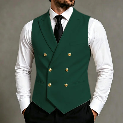 Men's Double Breasted Vest for Wedding & Formal Occasions