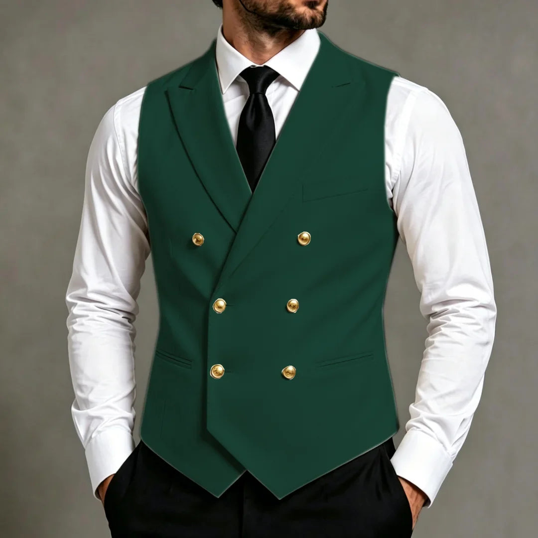 Men's Double Breasted Vest for Wedding & Formal Occasions