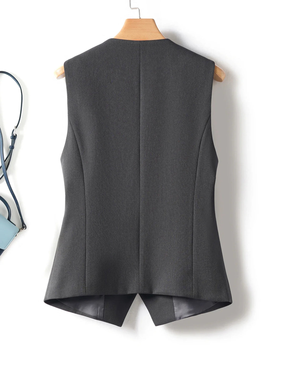 Single-Breasted Layered Suit Vest for Women Suitable for Spring and Autumn Can Be Worn as an Inner or Outer Layer Stylish Off