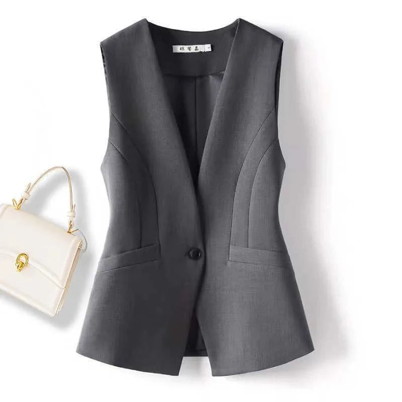 Women's Vest 2026 Spring Autumn Sleeveless Short Jacket New Commuter Versatile Female Waistcoat Tops Outerwear Chaleco Mujer
