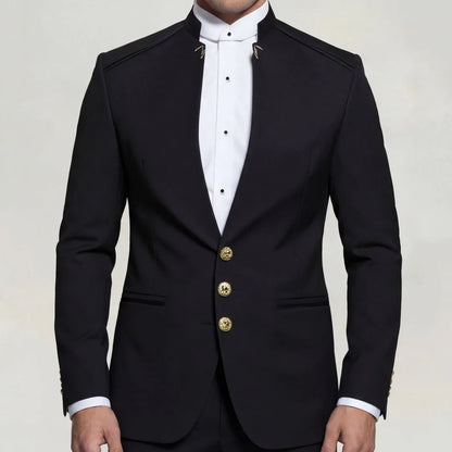 Men Suit 2 Pieces Black With Lapel Single Button Solid For Wedding Business Banquet Party Prom Office Daily Work Jacket Pants