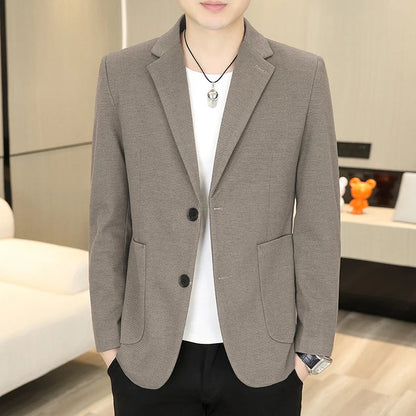 Blazer Men Business Gentleman Leisure Korean Wedding Fashion Trend, Slimming, Versatile, High-end Casual, High-end Woolen Blazer