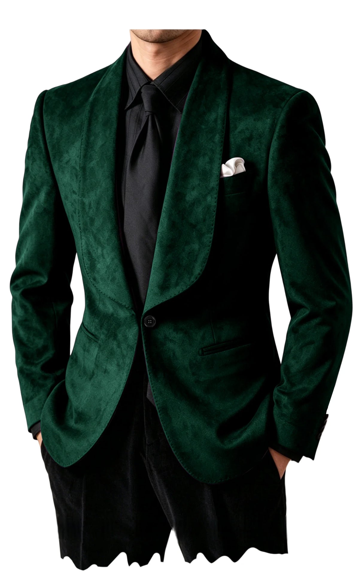Luxury Men's Faux Suede Blazer Shawl Lapel 1 Button Slim Fit Tuxedo Jacket Business Casual For Wedding Party Prom Suit Coat