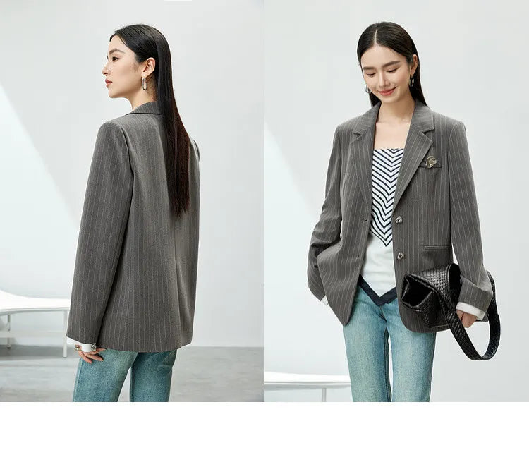Blazer Women 2026 Spring Black Suit Jackets Office Business Workwear Casual Blazers Coat Female Outerwear Clothing