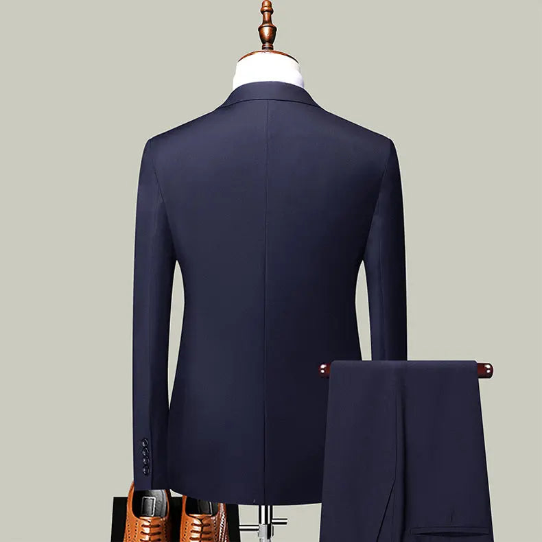 Men's 3-Piece Suit Set Single Breasted Smart Casual Formal Wear for Travel & Business – Available in S to 4XL