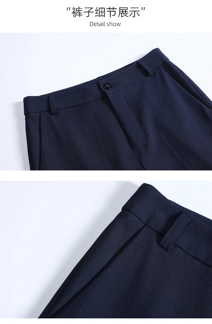 Fashion Classic Women's Trouser Suit Set Two Piece Outfits Woman Elegant 2 Pieces Sets Blazer Jacket Pants Office Wear Lady
