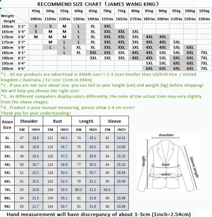 Fashionable Middle-Aged Large Size Suit XL-9XL Handsome Banquet High Quality Business Casual Loose Fit Jacket for plus Size Men