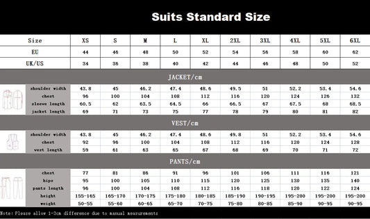 Multi-colors Man Slim Fit Suits 3 Pieces Business Banquet Party Wear Handsome Classic Peak Lapel Suit Set For Men Plus Size